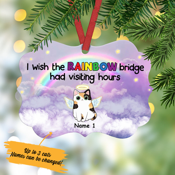 Personalized Rainbow Cat Memorial Benelux Ornament NB133 65O57 1