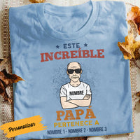 Personalized Grandpa Spanish Increíble Papá Abuelo T Shirt AP271 95O58 thumb 1
