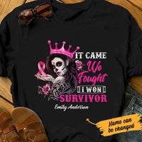 Personalized I Won Skull Girl Breast Cancer T Shirt AG261 29O47 thumb 1