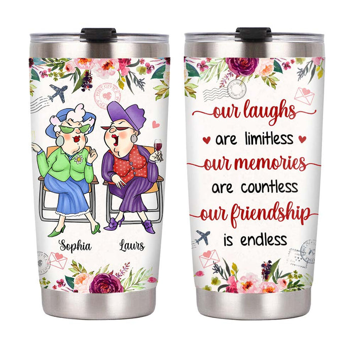 Personalized Gift For Friends Sister Our Friendship Is Endless Steel Tumbler 31257 1