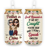 Personalized Gift For Mom Partner In Crime Glass Can 32258 thumb 1