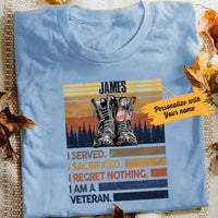 Personalized Veteran  White T Shirt JN51 95O53 thumb 1