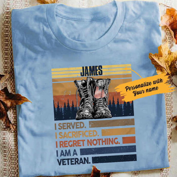 Personalized Veteran  White T Shirt JN51 95O53 1