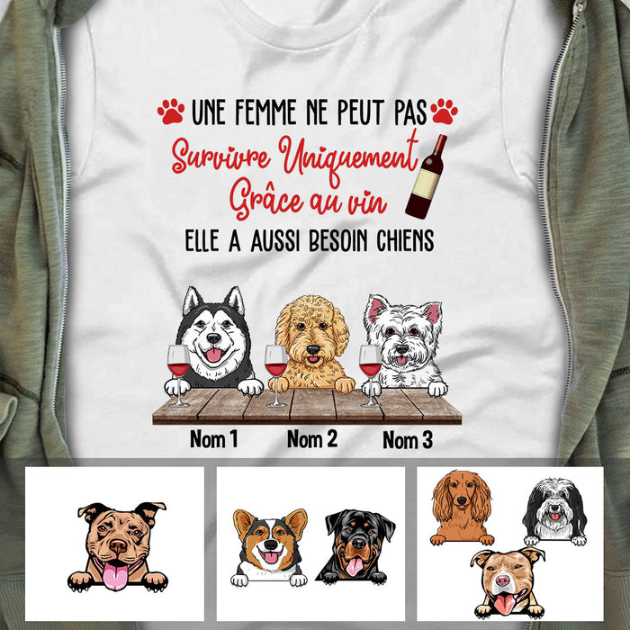 Personalized Chien Et Vin French Dog And Wine T Shirt AP155 67O60 1