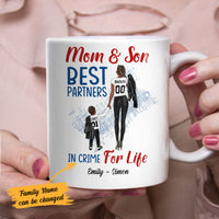 Personalized BWA Mom And Son Best Partner In Crime Black Mug AG102 73O58 thumb 1