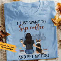 Personalized Drink Coffee Pet Dog T Shirt OB311 85O53 thumb 1