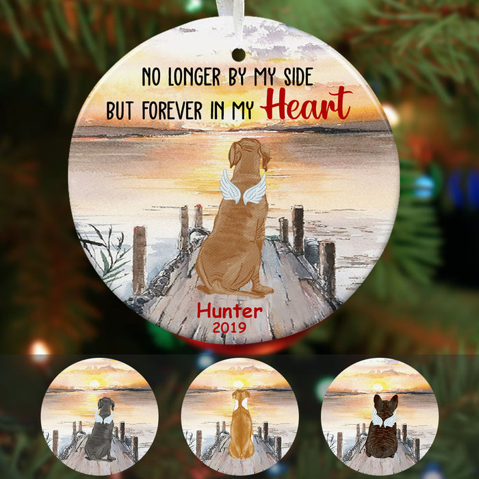 Personalized Forever In Heart Dog Memorial  Ornament OB201 65O58 1