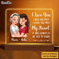 Personalized My Heart Will Always Be Tied To Yours Plaque LED Lamp Night Light 24814 thumb 1