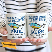 Personalized French Papa Grand-père Fishing Dad Grandpa Mug AP93 65O36 thumb 1