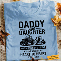 Personalized Tractor Farmer Daddy and Daughter T Shirt JL283 27O65 thumb 1