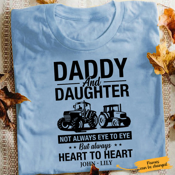Personalized Tractor Farmer Daddy and Daughter T Shirt JL283 27O65 1