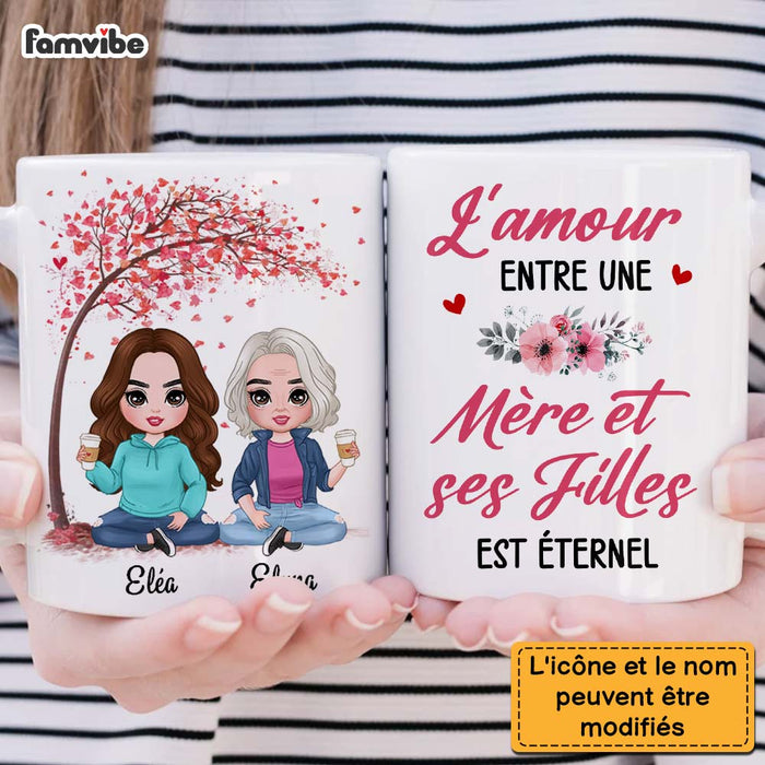 Personalized French Love Between Mom And Daughter Mug 30892 1