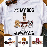 Personalized Don't Judge My Dog T Shirt JR231 67O58 thumb 1