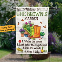 Personalized Garden Rules Gardening Flag AG201 95O58 thumb 1