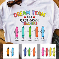 Personalized Teacher Crayon Dream Team T Shirt JN284 30O58 thumb 1
