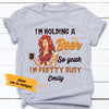 Personalized Girl Pretty Busy Holding Beer T Shirt JL272 29O36 1