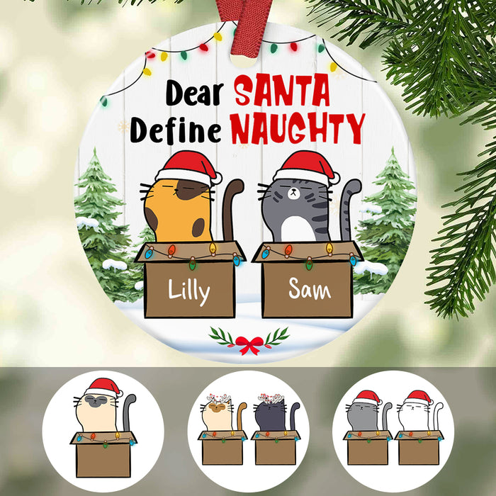 Personalized Define Naughty Cat  Ornament OB291 29O57 1