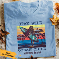 Personalized Surfing Ocean Child White T Shirt JN152 81O36 thumb 1
