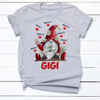 Personalized Valentine Grandma Nana Gnome T Shirt  JR141 81O34 thumb 1