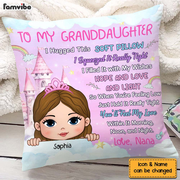 Personalized To My Granddaughter Princess Theme Pillow 30932 1