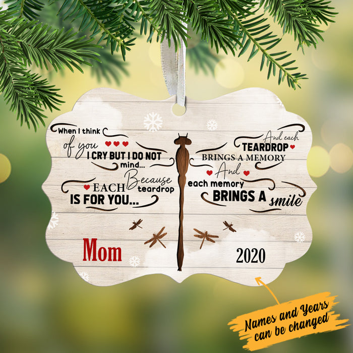 Personalized Dragonfly Memorial Mom Dad Benelux Ornament NB133 85O34 1