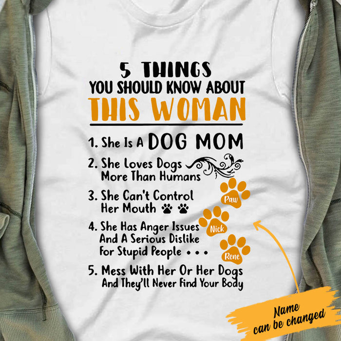 Personalized Dog Mom T Shirt NB22 99O60 1