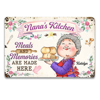 Personalized Gift For Grandma Cooking Baking Nana's Kitchen Metal Sign 31624 thumb 1