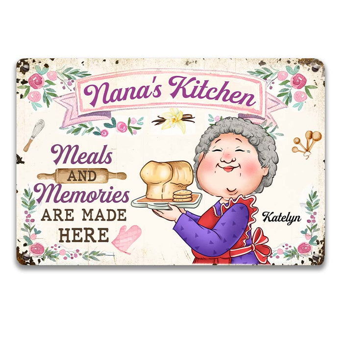Personalized Gift For Grandma Cooking Baking Nana's Kitchen Metal Sign 31624 1