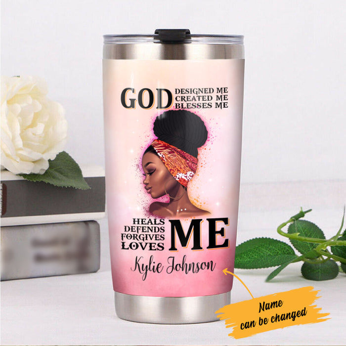 Personalized BWA God Loves Me Steel Tumbler JL84 81O34 1