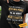 Personalized Step Dad French Beau-père  T Shirt AP144 95O58 1