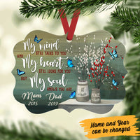 Personalized Mind Heart Soul Memorial Mom Dad Benelux Ornament NB131 65O60 thumb 1