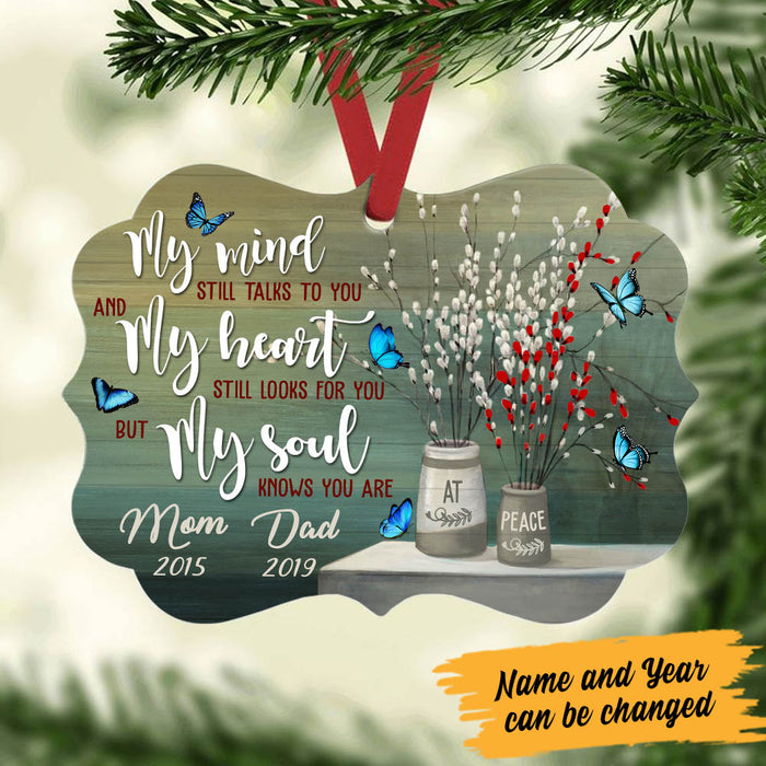 Personalized Mind Heart Soul Memorial Mom Dad Benelux Ornament NB131 65O60 1