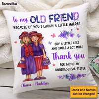 Personalized Gift For Friends My Unbiological Sister Pillow 30521 thumb 1