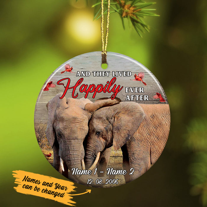 Personalized Elephant Couple  Ornament SB163 67O36 1
