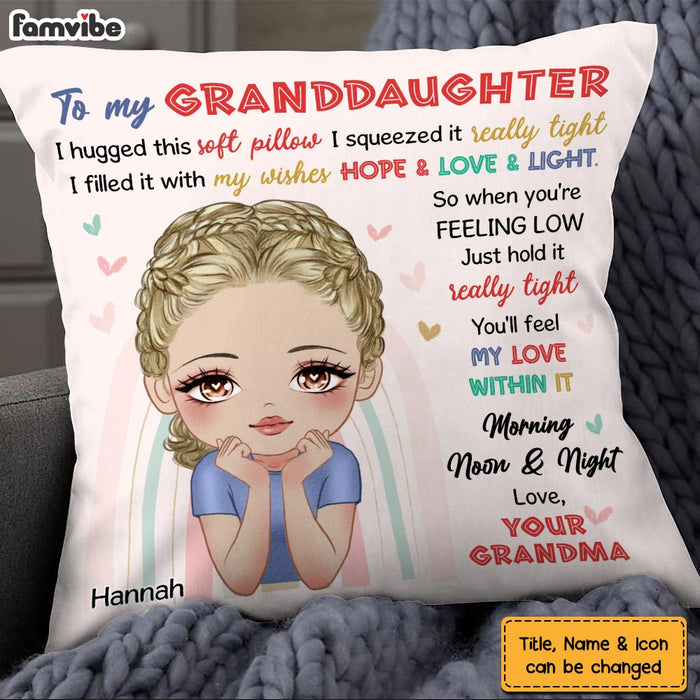 Personalized Gift For Granddaughter Hug This Pillow 24838 1