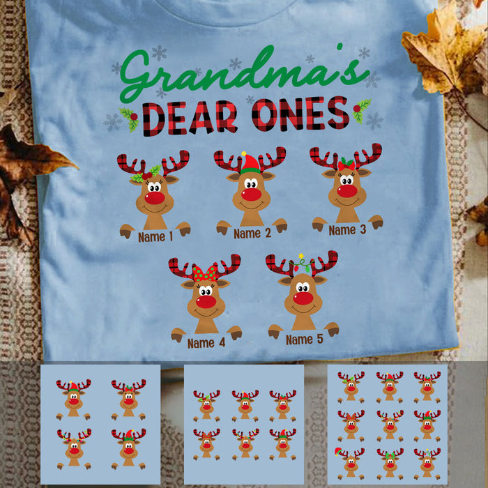 Personalized Grandma Dear Ones Christmas T Shirt OB131 85O53 1