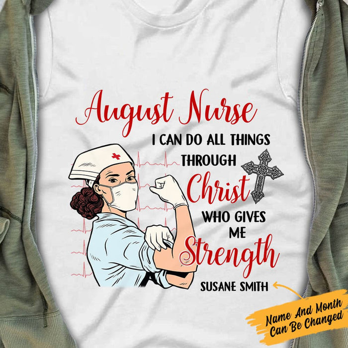 Personalized Nurse  Can Do All Things White T shirt JN221 30O47 1