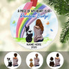 Personalized Dog Memorial Rainbow Bridge  Circle Ornament NB146 85O47 1
