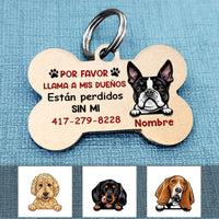 Personalized Dog Call My Humans Spanish Perro Perra Bone Pet Tag AP136 95O58 thumb 1