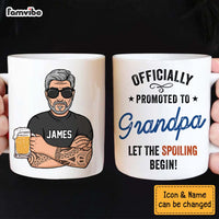 Personalized Officially Promoted To Grandpa Mug 24756 thumb 1