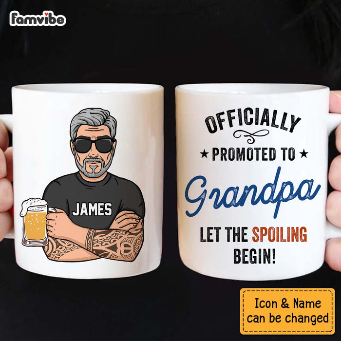 Personalized Officially Promoted To Grandpa Mug 24756 1