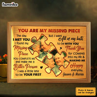 Personalized Couple Gift  My Missing Piece Picture Frame Light Box 31386 thumb 1