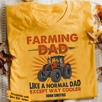 Personalized Farm Tractor Dad T Shirt JL282 27O36 thumb 1