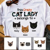 Personalized Crazy Cat Lady  T Shirt OB282 95O57 thumb 1