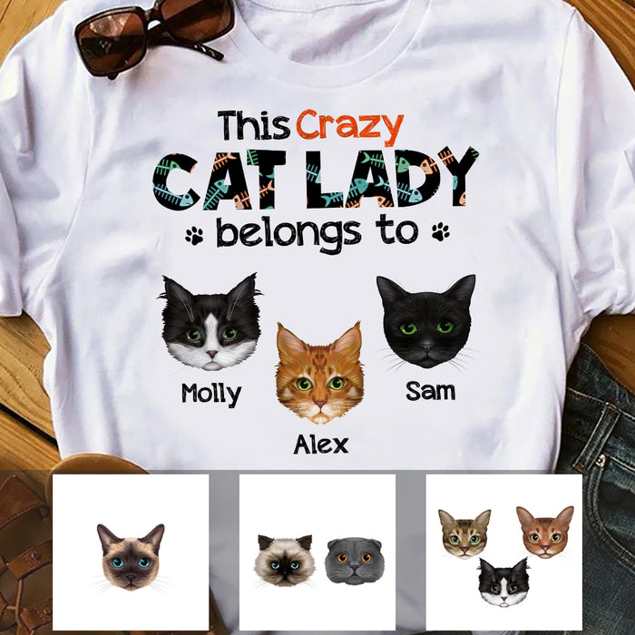 Personalized Crazy Cat Lady  T Shirt OB282 95O57 1
