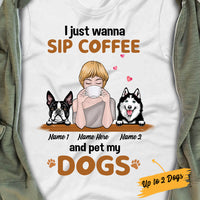 Personalized Dog Mom Sip Coffee T Shirt MR22 81O34 thumb 1