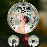 Personalized Forever In Our Hearts French Bull Dog Memorial  Ornament OB192 73O36 thumb 1
