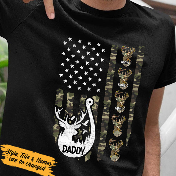 Personalized Hunting Fishing Dad T Shirt AP193 95O53 1