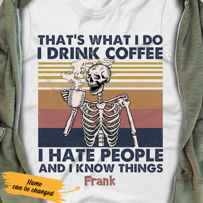 Personalized Skull I Hate People T Shirt JL242 95O36 1