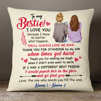 Personalized To My Bestie Pillow FB51 67O53 (Insert Included) thumb 1